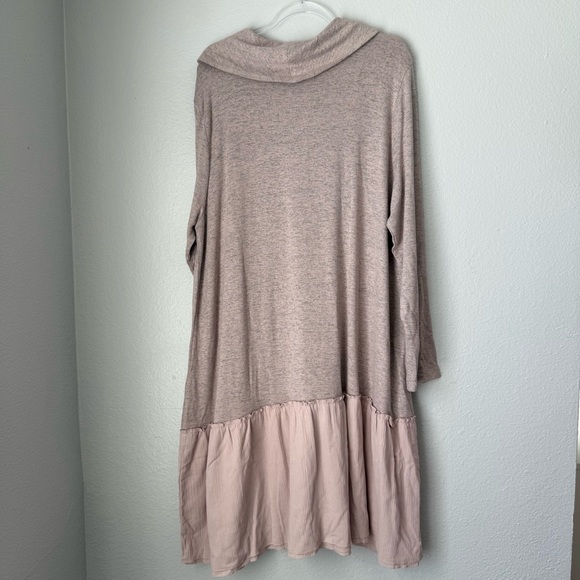 Soft Surroundings 2X Dress Niomi Tunic Cowl Neck Pink Lagenlook layered Flowy - Picture 13 of 16